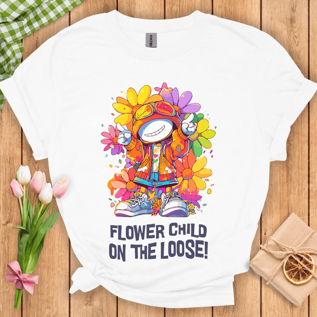 Flower Child On The Loose Unisex Tee