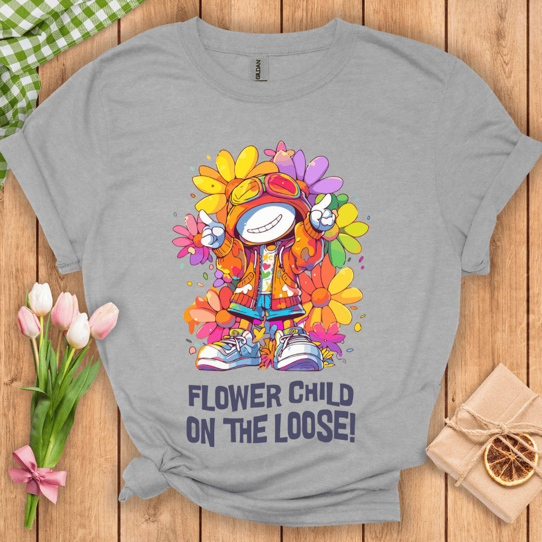 Flower Child On The Loose Unisex Tee