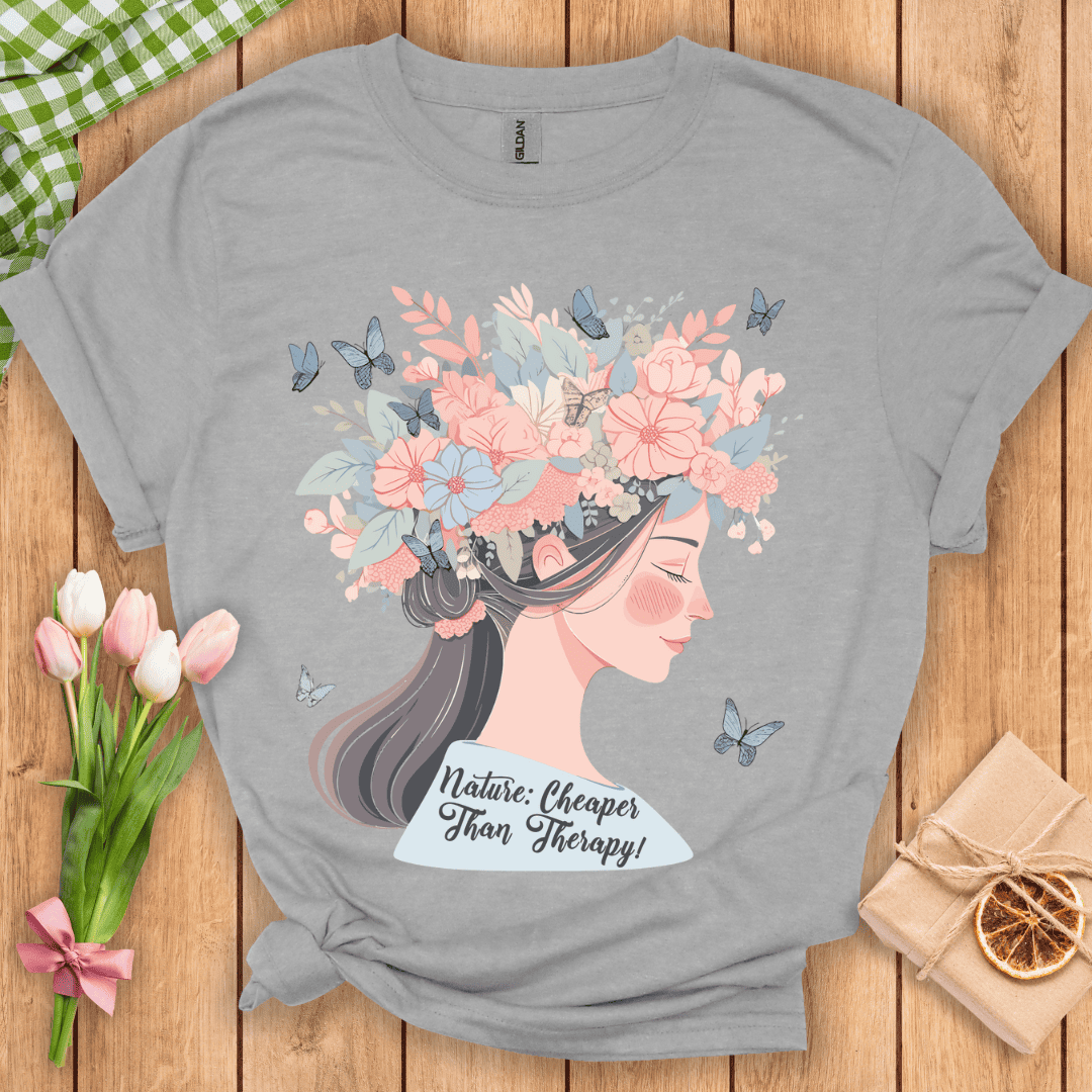 Nature Cheaper Than Therapy Unisex Tee