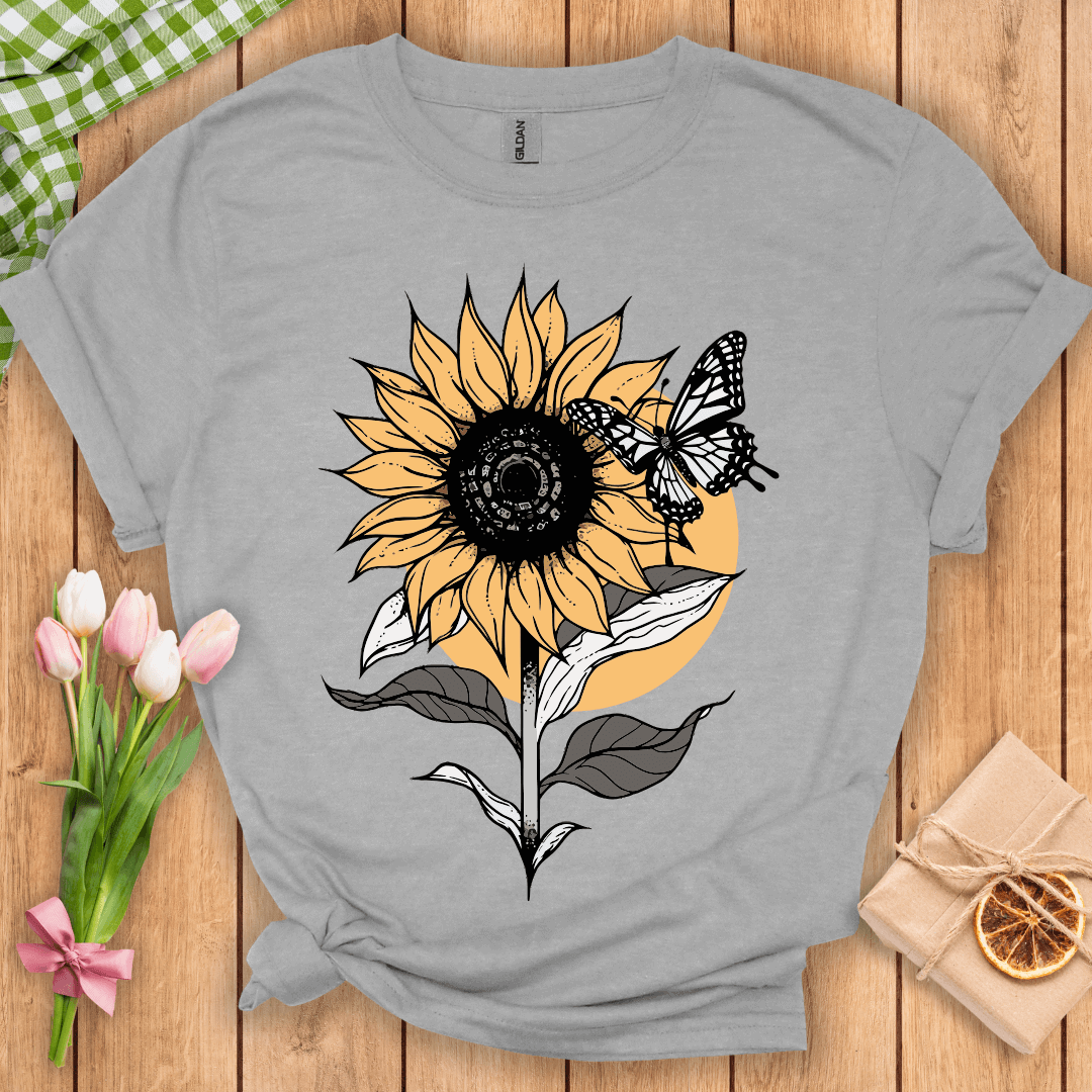 Sunflower Butterfly Unisex Tee