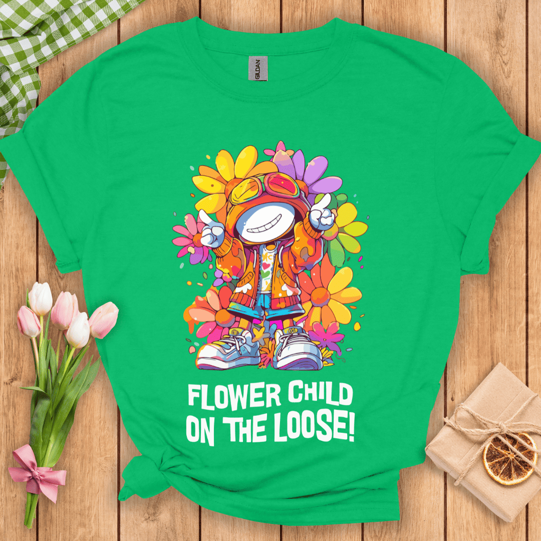 Flower Child On The Loose Unisex Tee