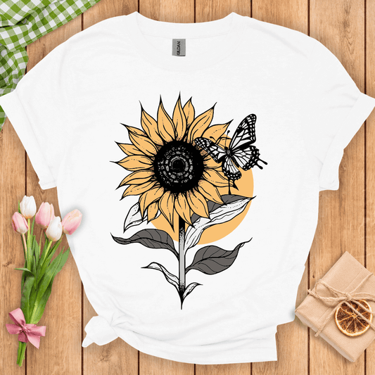 Sunflower Butterfly Unisex Tee