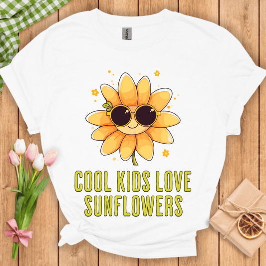 Cool Kids Love Sunflowers Unisex Tee