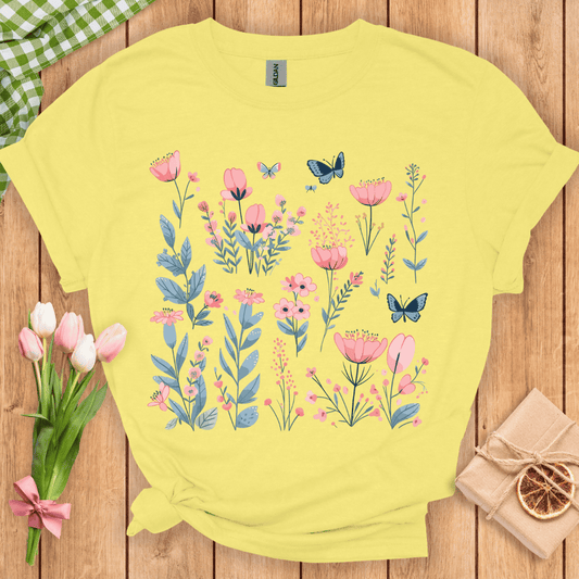 Wildflowers & Butterflies Unisex Tee
