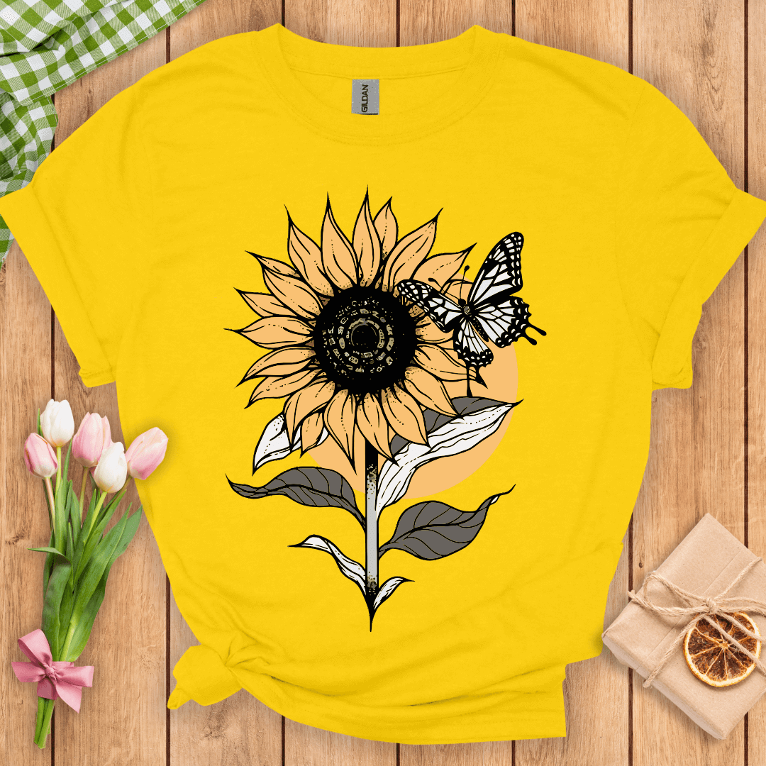 Sunflower Butterfly Unisex Tee