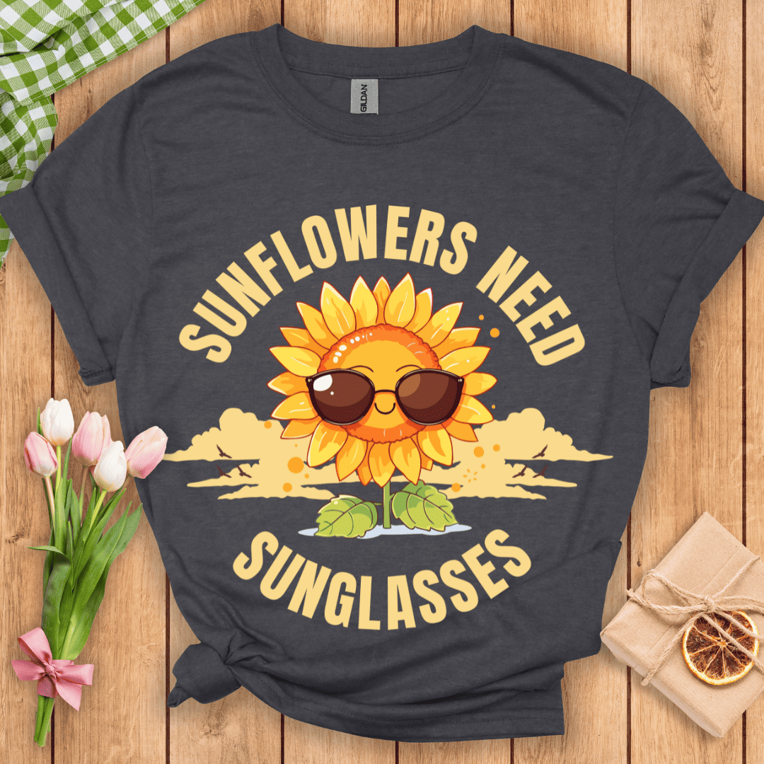 Sunflowers Need Sunglasses Unisex Tee