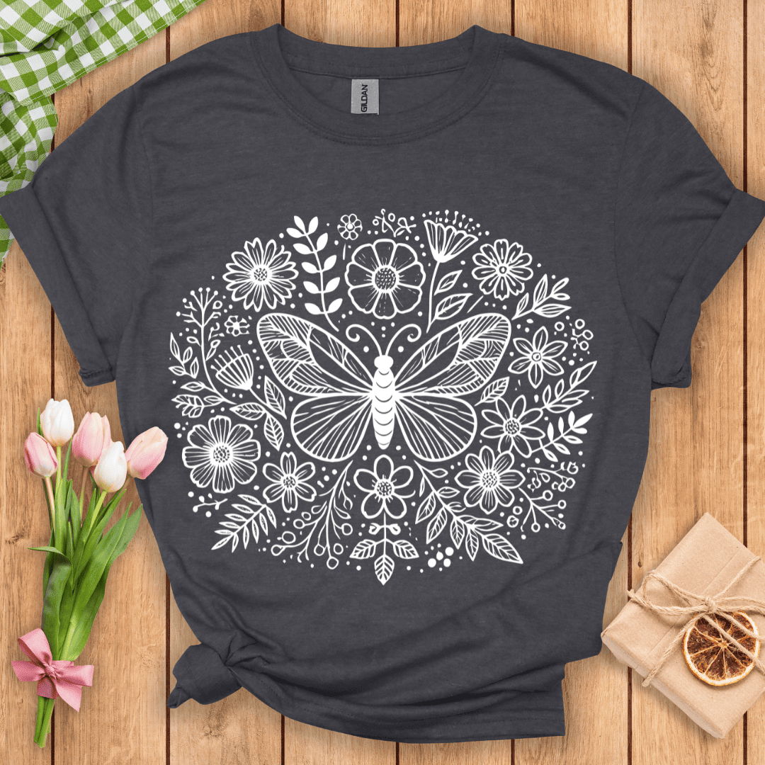 Vibing Among Flowers Unisex Tee