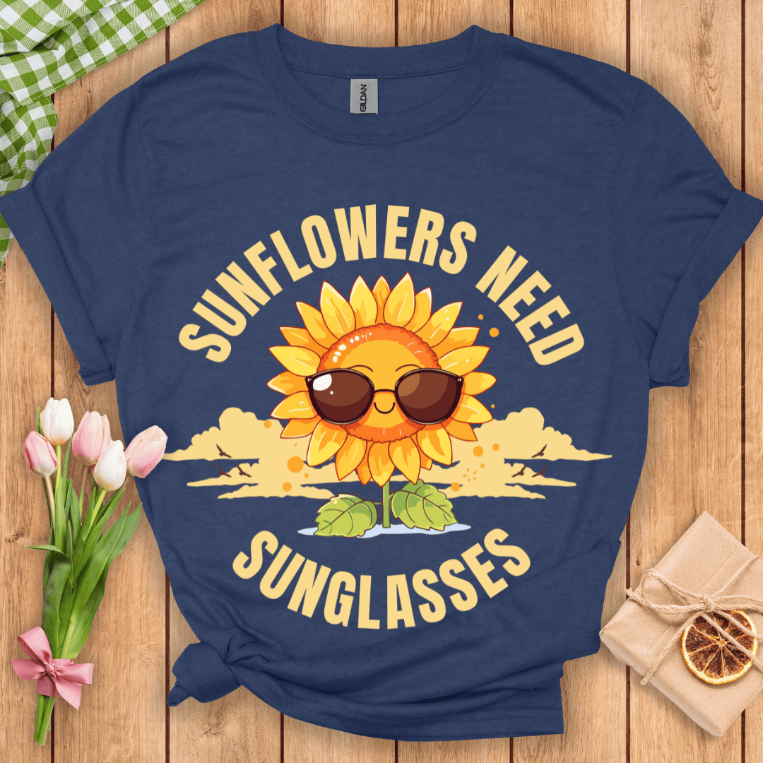 Sunflowers Need Sunglasses Unisex Tee