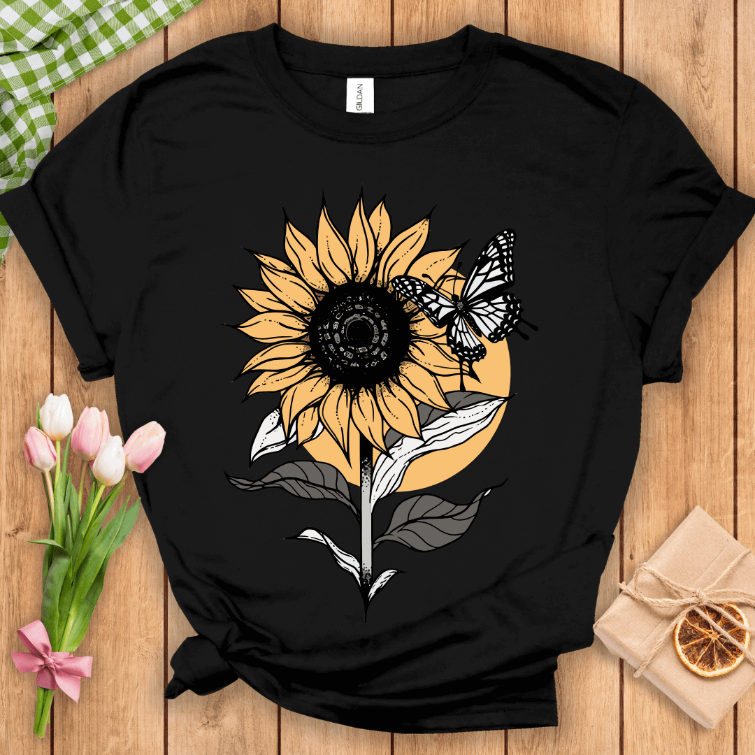 Sunflower Butterfly Unisex Tee