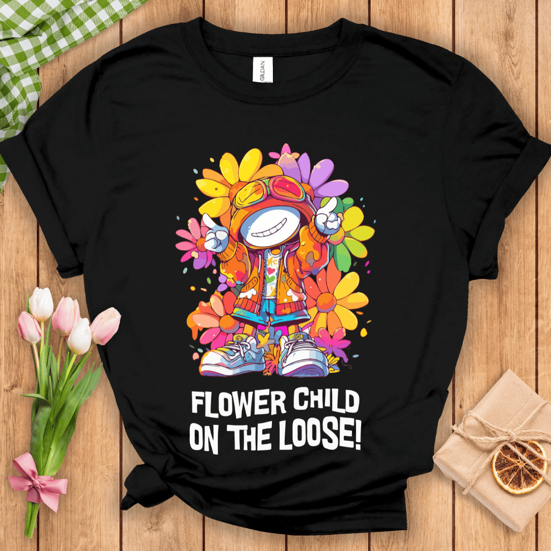 Flower Child On The Loose Unisex Tee