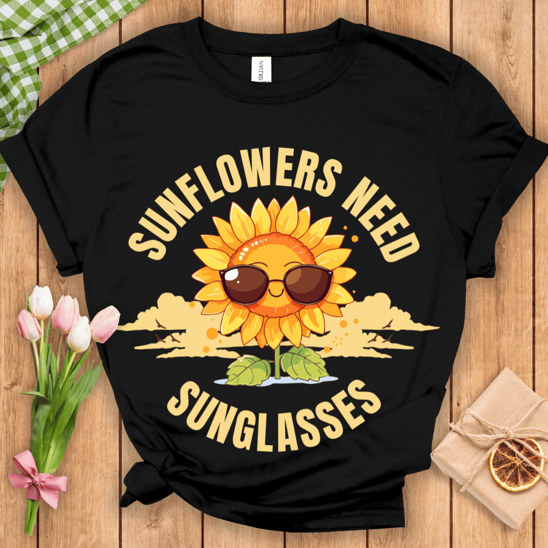 Sunflowers Need Sunglasses Unisex Tee