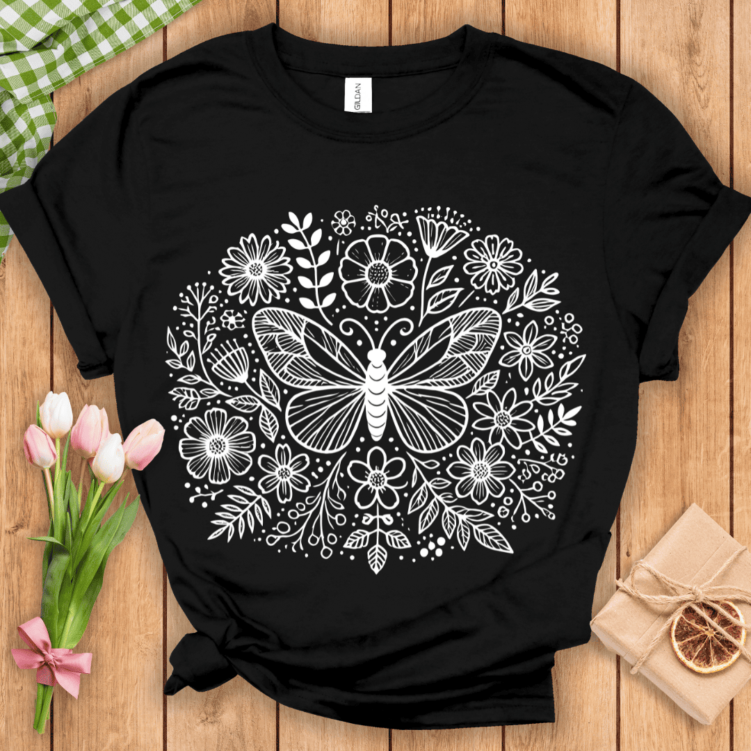 Vibing Among Flowers Unisex Tee